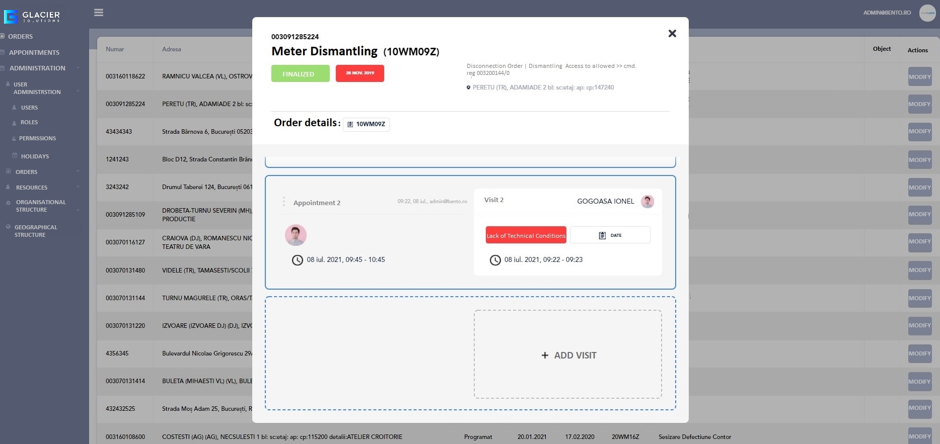 FSM Modify Order Glacier